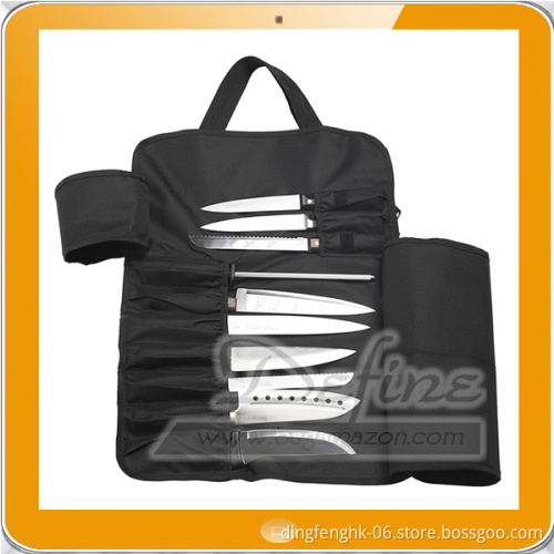 Portable 10 Compartment Knife Bag Organizer Chef Knife Case